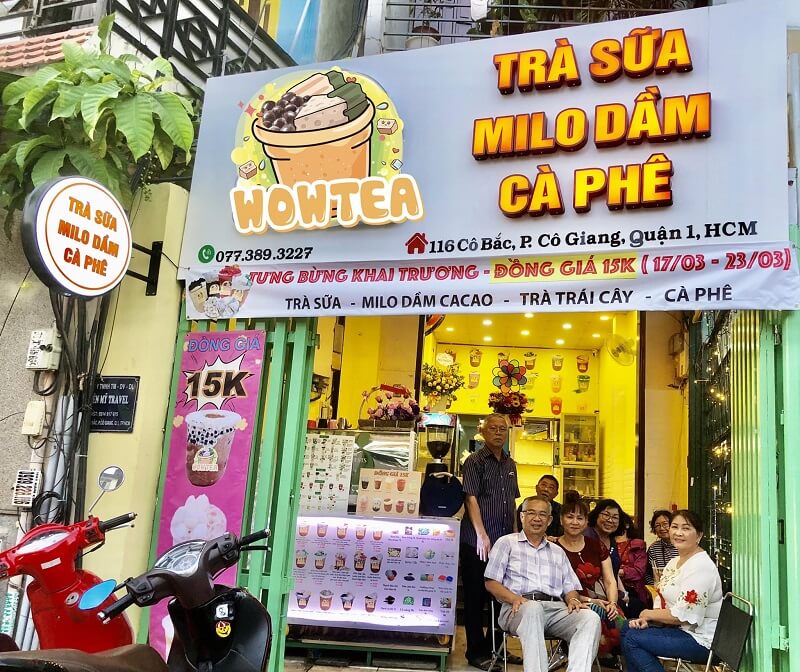 Quán trà sữa WOWTEA thu hút khách hàng bởi nhiều loại nước có hương vị thơm ngon Quán trà sữa WOWTEA